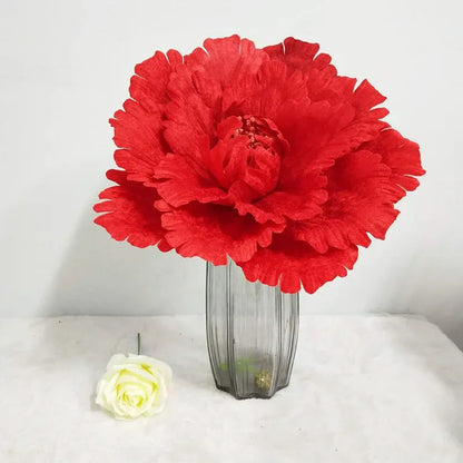 DIA 30-80cm Artificial Large Peony Flower Head Fake Flower Wedding Decoration Window Photo Studio Props Flower Home Decor