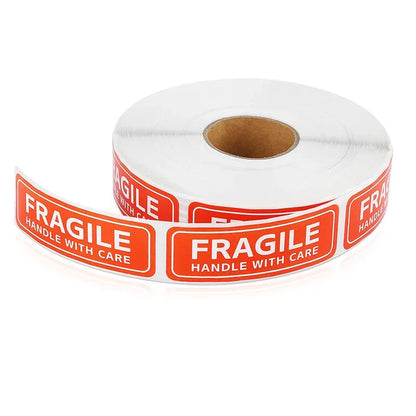 100PCS Fragile Stickers (Handle With Care · Warning Labels · Packaging Supplies)