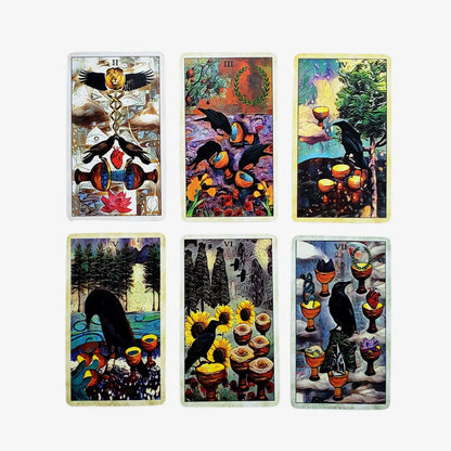 NEW Crow tarot cardsn  A 78 Tarot Deck English version Divinatio fate Oracle Card Board Game for Adult with PDF Guidance