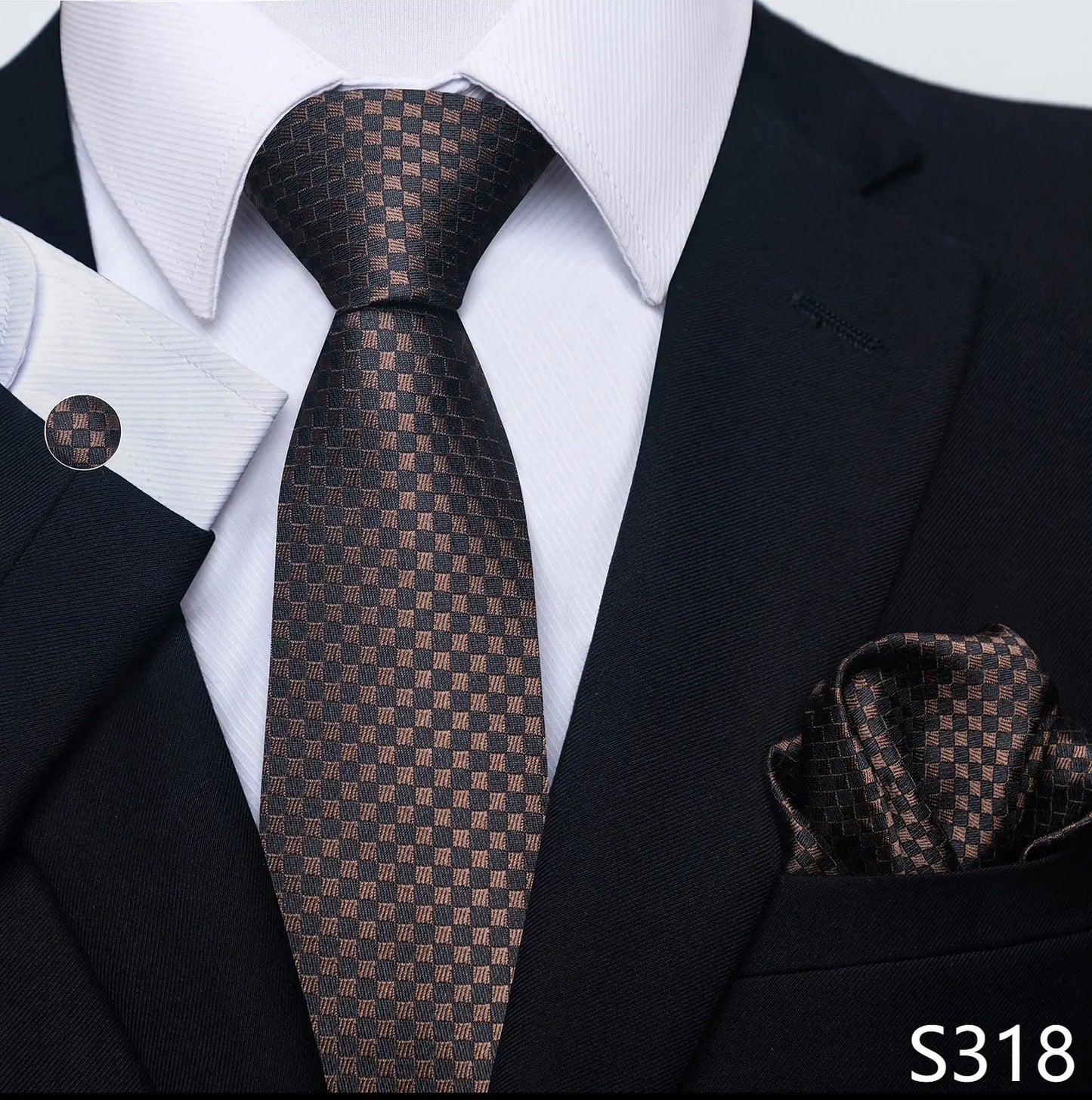 Silk Tie Pocket Squares Necktie Suit Accessories