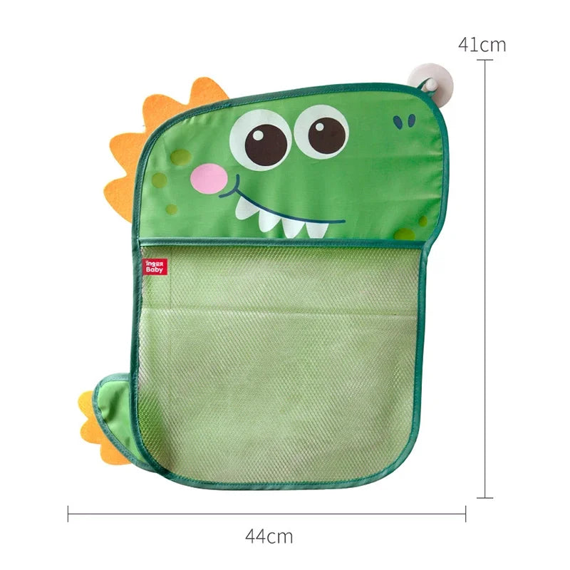 Baby Bathtub Dinosaur Suction Hanging Bag Basket Mesh for Toys Organizer