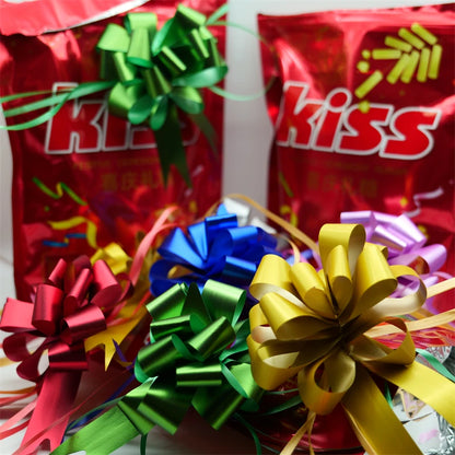 10/20/50Pcs Pull Bow Flower Pull Tie Ribbon for Christmas, Valentines Day, Wedding,Mother's Day, Birthday Party Gift Decoration