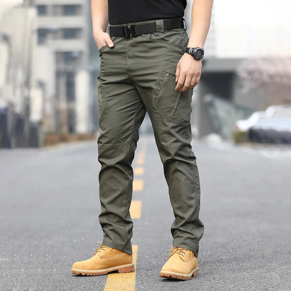 Men's tactical four seasons wear outdoor camouflage training wear-resistant multi-pocket pants