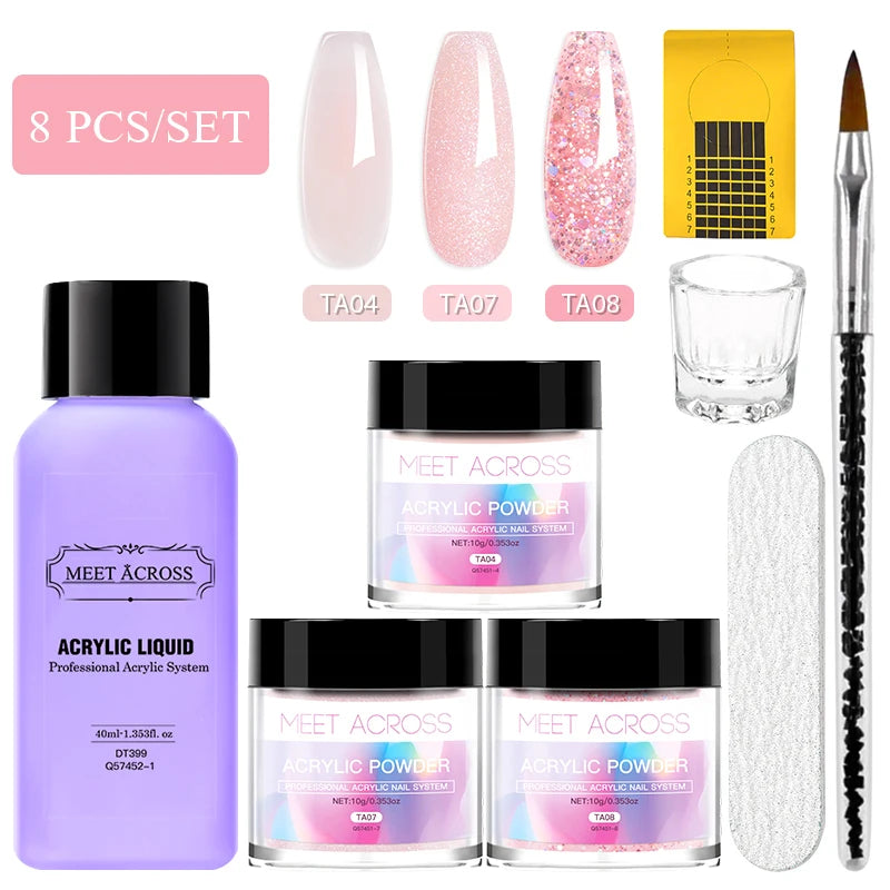 Acrylic Powder Set- Clear /Pink/ Nude