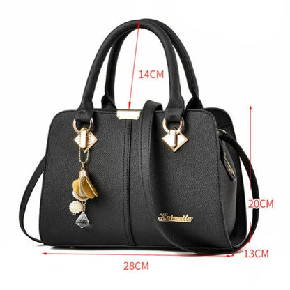 Women’s Large PU Shoulder Bag – Portable Bucket Crossbody Tote
