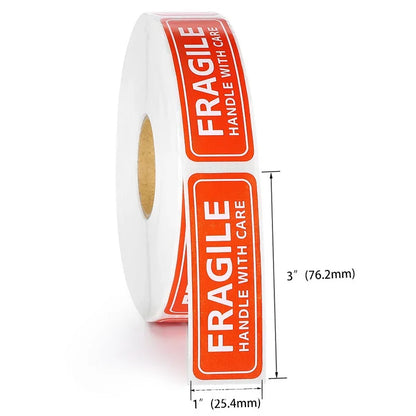100PCS Fragile Stickers (Handle With Care · Warning Labels · Packaging Supplies)