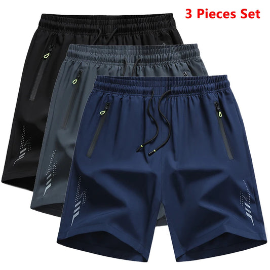 Men’s 3‑Pack Quick‑Dry Running Shorts – Gym, Training & Summer Sports