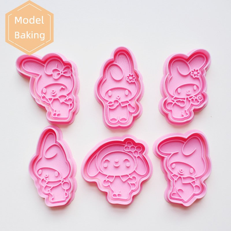 Mini Sanrio District Japan Cartoon Biscuit Mold For Home 3D Three-Dimensional Press Butter Biscuit Handmade Baking Mold