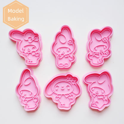 Mini Sanrio District Japan Cartoon Biscuit Mold For Home 3D Three-Dimensional Press Butter Biscuit Handmade Baking Mold