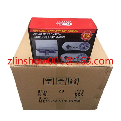 SUPER NES SFC660 Retro Game Console (16‑Bit · SNES Mini Style · TV AV Output)