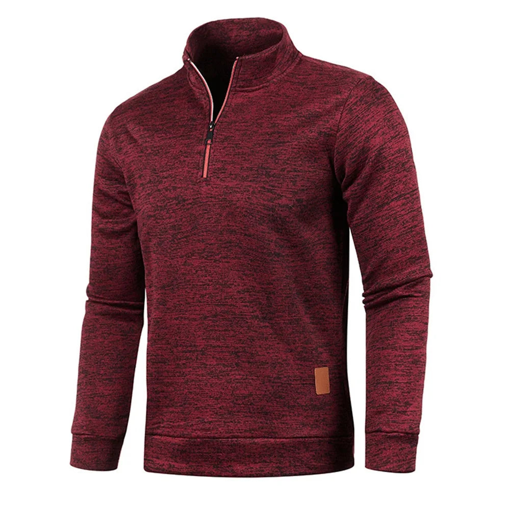 Men's Thick Half Zipper Pullover Turtleneck Sweatshirts