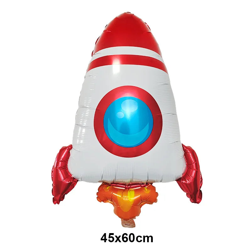 4D Standing Astronaut Spaceman Balloons Rocket Foil Balloons Kids Toys Baby Shower Outer Space Themed Birthday Party Decorations