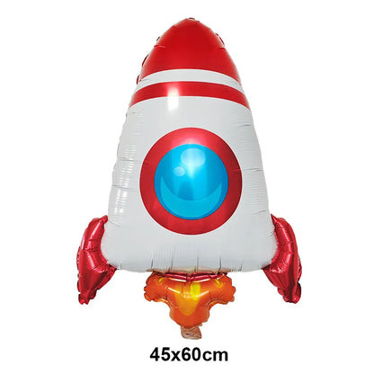 4D Standing Astronaut Spaceman Balloons Rocket Foil Balloons Kids Toys Baby Shower Outer Space Themed Birthday Party Decorations