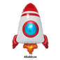 4D Standing Astronaut Spaceman Balloons Rocket Foil Balloons Kids Toys Baby Shower Outer Space Themed Birthday Party Decorations