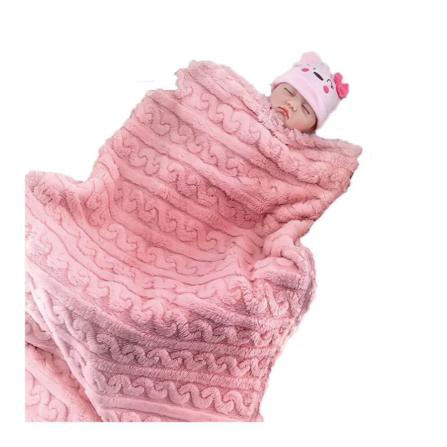 1 Piece Baby Plush Blanket Swaddle Blanket Super Soft and Cozy Baby Blanket for Girls and BoysFluffy Baby Toddler Newborn