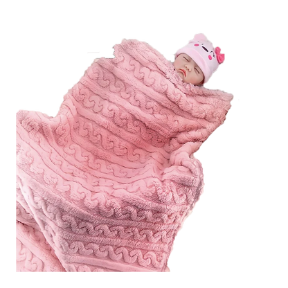 1 Piece Baby Plush Blanket Swaddle Blanket Super Soft and Cozy Baby Blanket for Girls and BoysFluffy Baby Toddler Newborn