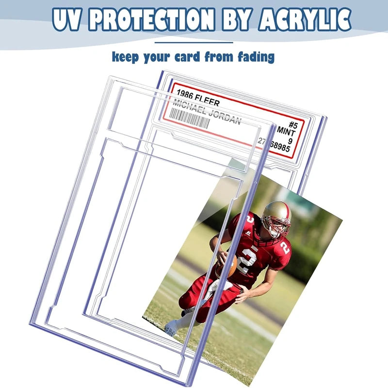 35/55/75/100PT Baseball Star Cards Slab Label Grade Trading Card Sleeves Protector Acrylic Stand Plastic Game PTCG Gift Kids Toy