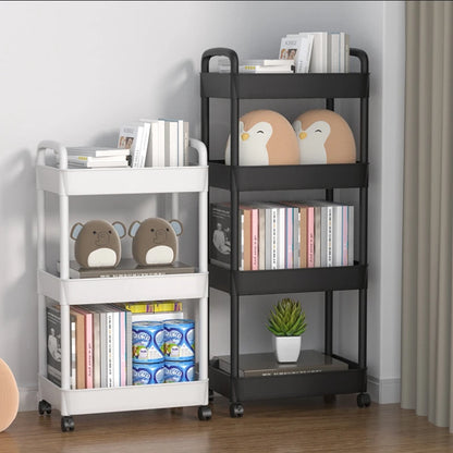 Multi‑Layer Movable Snack Storage Rack Cart — Rolling Trolley