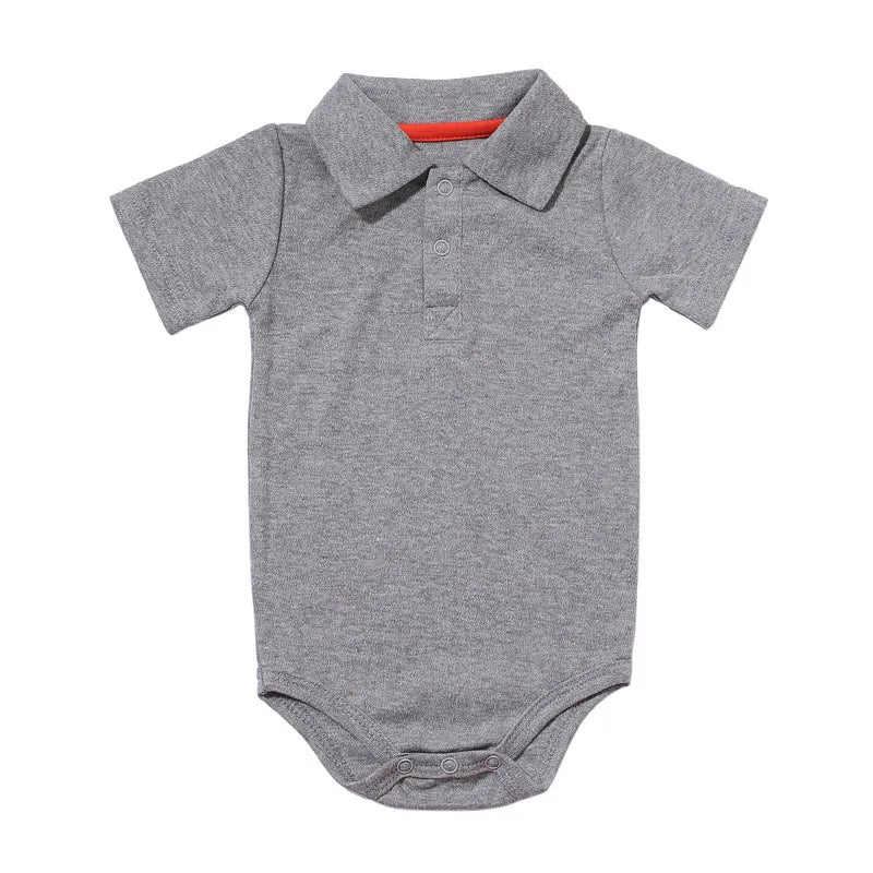 Summer Baby Boy Rompers Turn-down Collar For 0-2Y Toddlers