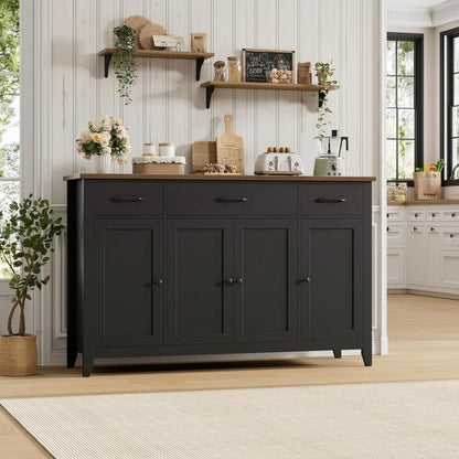 55" Farmhouse Sideboard – Black