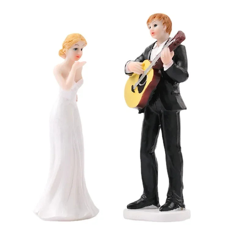 Bride & Groom Resin Cake Topper