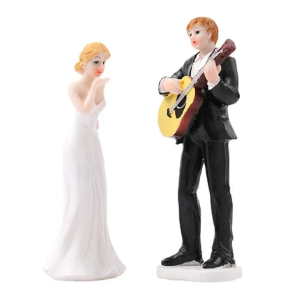 Bride & Groom Resin Cake Topper