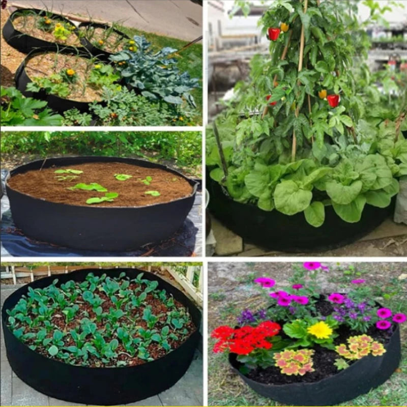 Large Circular Fabric Grow Bags – Heavy‑Duty Felt Planters for Vegetables & Garden Beds