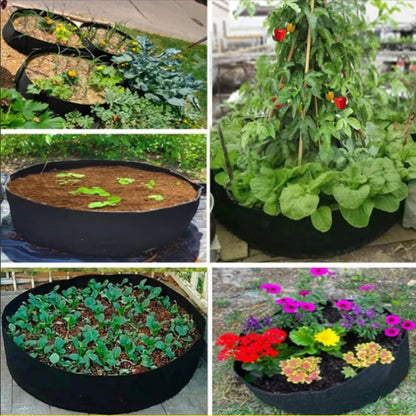Large Circular Fabric Grow Bags – Heavy‑Duty Felt Planters for Vegetables & Garden Beds