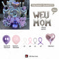 1set Mother's Day Decorations Balloon I Love You Mom Sliver Rose Gold Letter Aluminum Film Balloon Mothers Gifts Supplies Globos