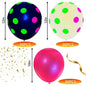 100PCS Glow‑in‑the‑Dark Balloons – Fluorescent Luminous Dot Latex Party Balloons