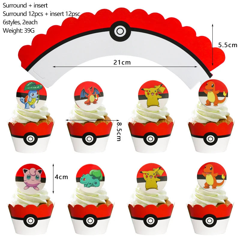 Pikachu Birthday Party Decoration Set (Backdrop · Balloons · Tableware · Kids Party Kit)