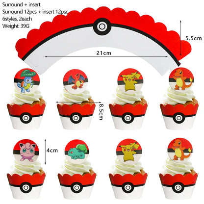 Pikachu Birthday Party Decoration Set (Backdrop · Balloons · Tableware · Kids Party Kit)
