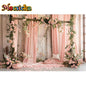 Mocsicka Photography Background Spring Indoor Wreath Cradle Decor Wedding Maternity Adult Kids Portrait Backdrop Photo Studio