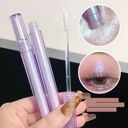 3pcs Set - 3 Colors Chameleon Eyeshadow: Pink, Micro Glitter Purple, Cyan, Chameleon Glitter  Long Lasting