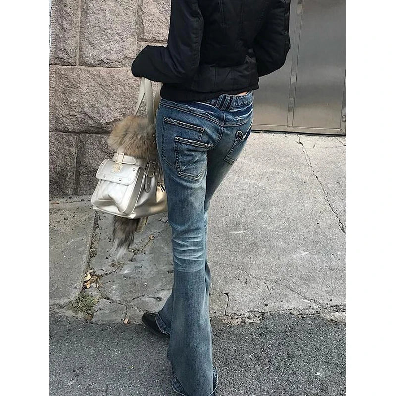 Harajuku Low Rise Flared Denim Pants
