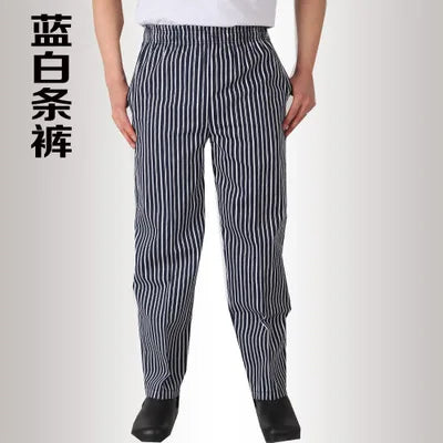 Unisex Chef Pants Cook Chef Pants with Elastic Waist Uniform