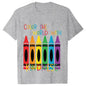 Color The World with Kindness T Shirt for Women Clothing Back To School Tops Teachers' Day Gift Harajuku Short Sleeve Tees