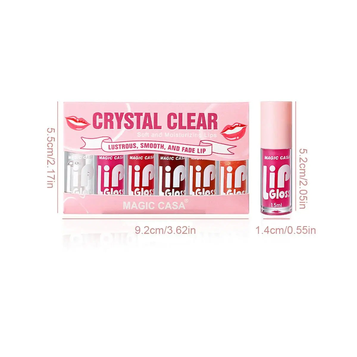 6pcs/set Hydrating Jelly long-lasting Moisturizing Lip Oils