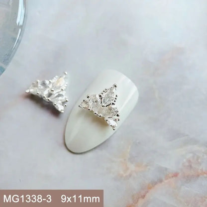 10pcs/lot Luxury No Fading Bow Butterfly Arc Nail Art Parts Zircon Crystal Manicure Nails Accesorios Supplies Decorations Charms