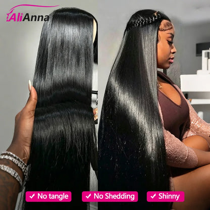 30 Inch 13x6 Hd Lace Wig 100% Human Hair Straight Brazilian Pre-Plucked