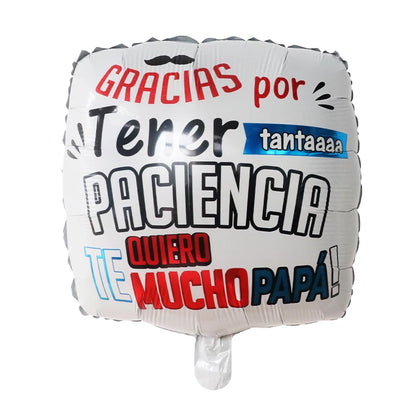 10pcs 18Inch Spanish English Happy Father's Day Foil Helium Balloon Feliz Dia Super Papa Air Globos Party Decoration Gift Baloes