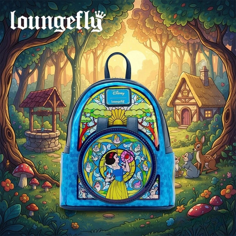 Loungefly Snow White Stained Glass Backpack & Wallet