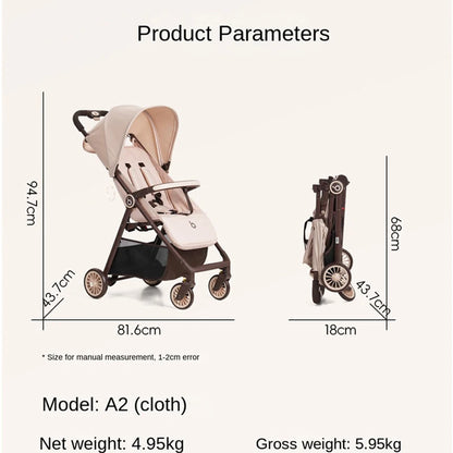 One‑Touch Folding Baby Stroller – Lightweight Pocket Travel Stroller