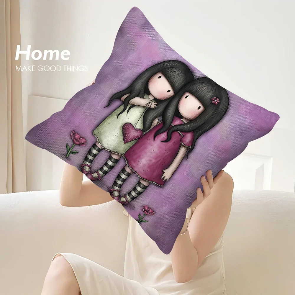 Santoro Gorjuss Plush Pillow Cover – Double‑Sided Decorative Cushion Case
