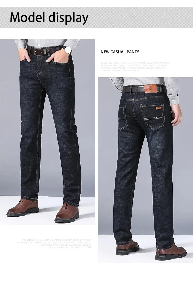 &nbsp;Men’s Fashion Business Jeans (Casual Stretch Slim Straight Pants)