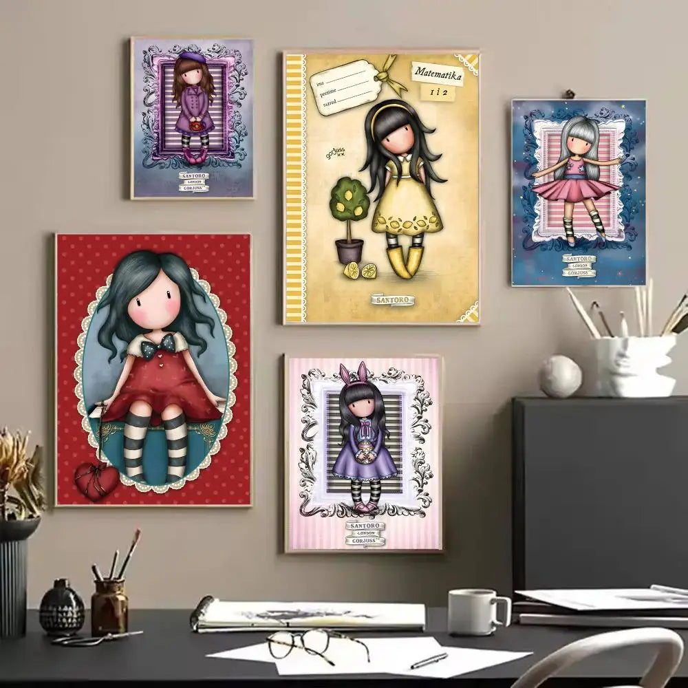 Santoro Gorjuss HD Wall Poster Sticker – Self‑Adhesive Mural Décor