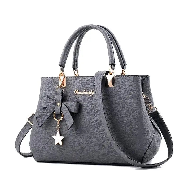 Women’s Flower Pendant Tote – Fashion Office & Crossbody Handbag