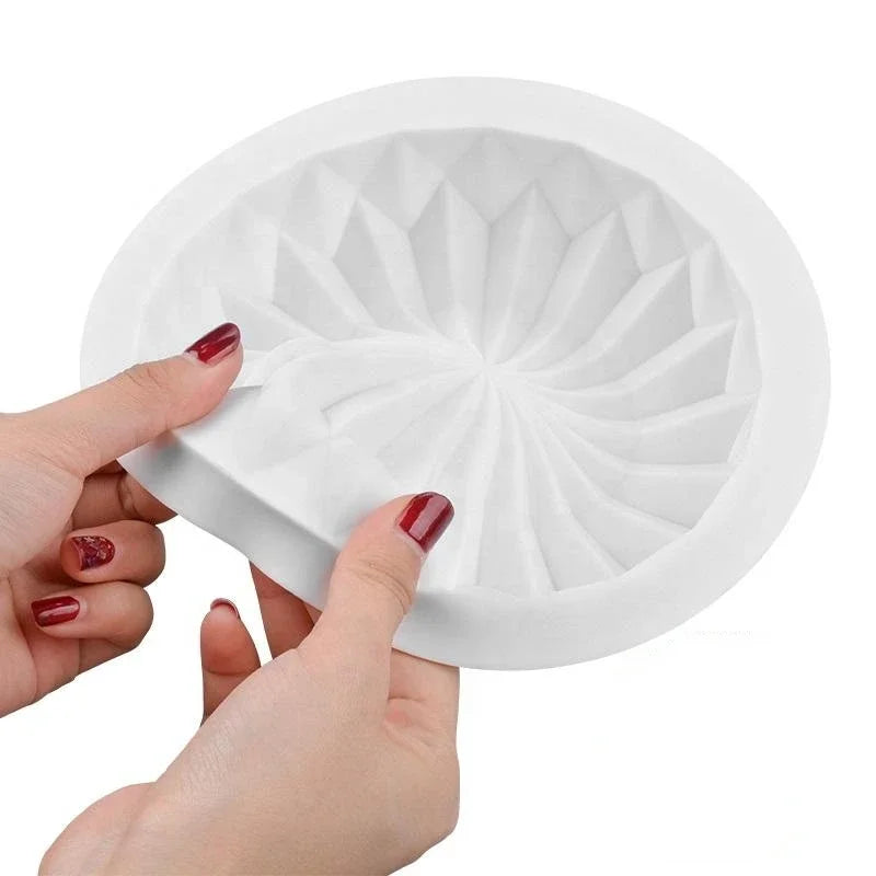 Silicone Mousse Cake Mold  Round Cake Pan Chocolate Biscuit  Reusable Handmade Candy Jelly Pudding Mold Kitchen Baking Tools