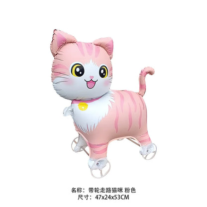 1pcs Cartoon Standing Cat Shape Foil Animal Balloon Baby Shower Birthday Party Decoration Wedding Valentine's Day Decor Balloons