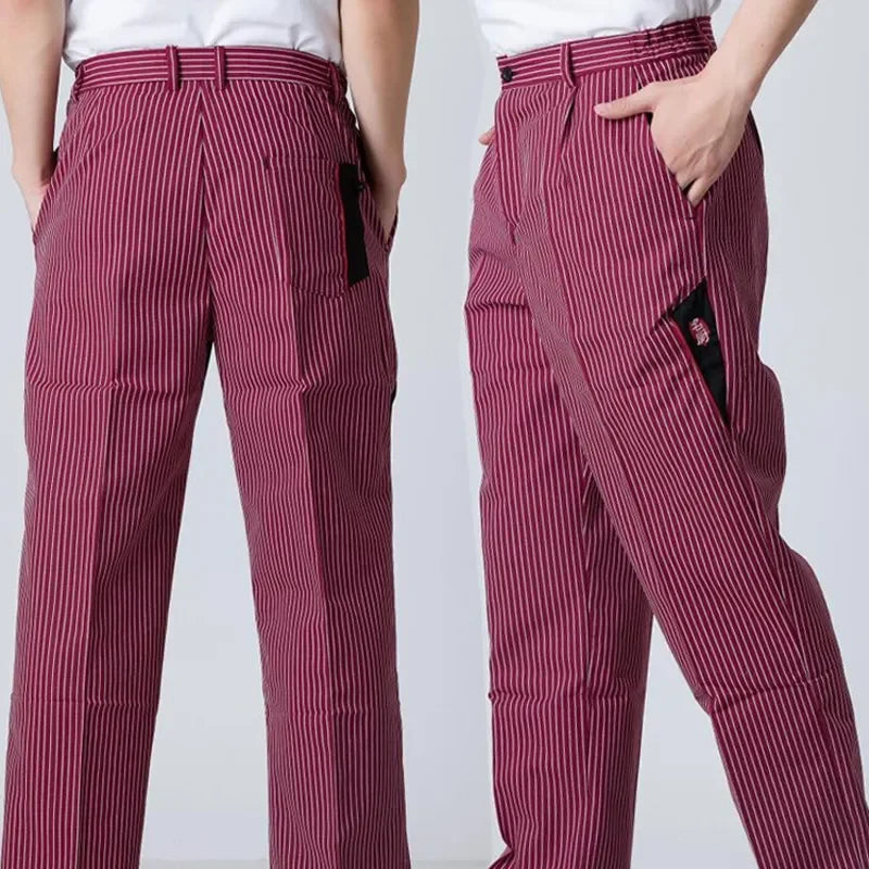 Unisex Chef Pants Cook Chef Pants with Elastic Waist Uniform